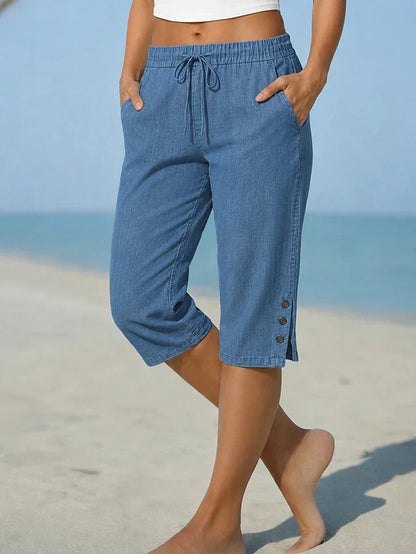 DELPHIA | CALF-LENGTH CAPRI PANTS